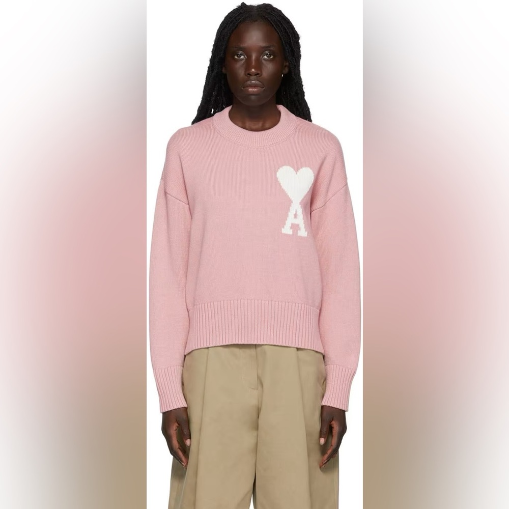 Ami Paris Pink Ami de Cœur Sweater Size XL